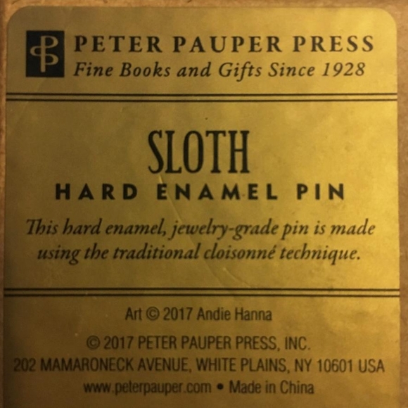 SLOTH and FESTIVE SLOTH Hard Enamel Pins - Picture 6 of 9